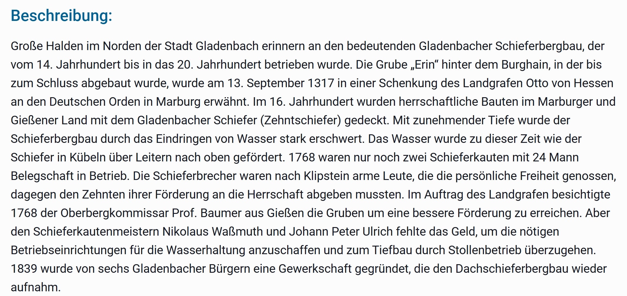 Schieferhalden von Gladenbach