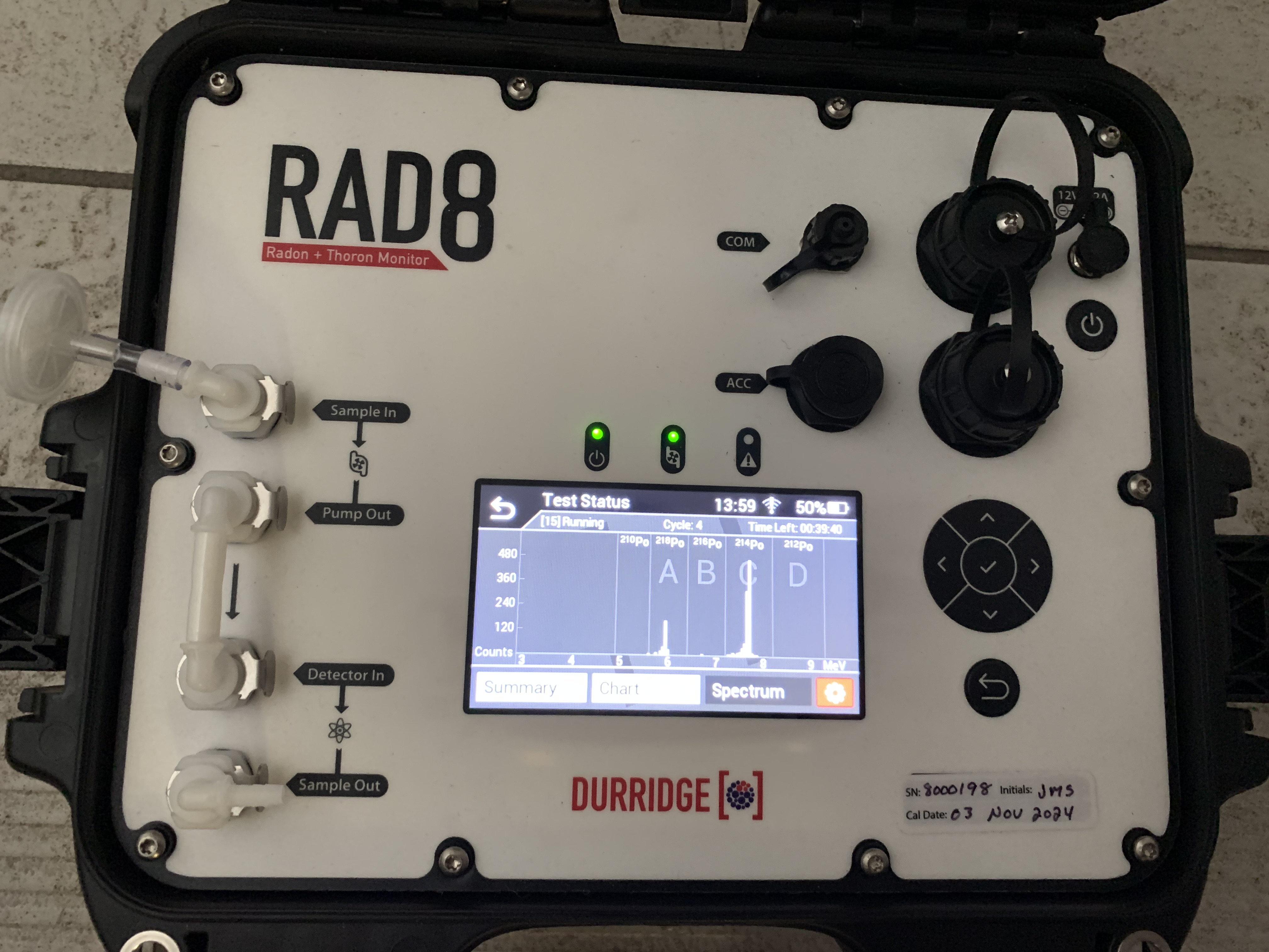 Hohe Radon-Eintrittskonzentrationen sind mit dem RAD 8 zu belegen