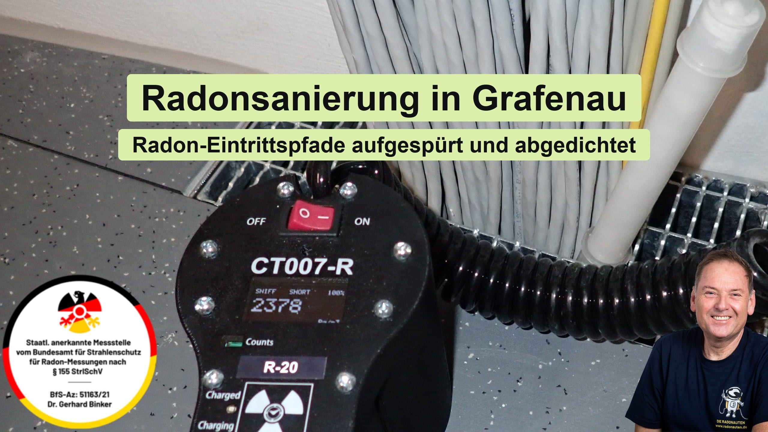 Radonsanierung in Grafenau: Radon-Eintrittspfade aufgespürt und abgedichtet