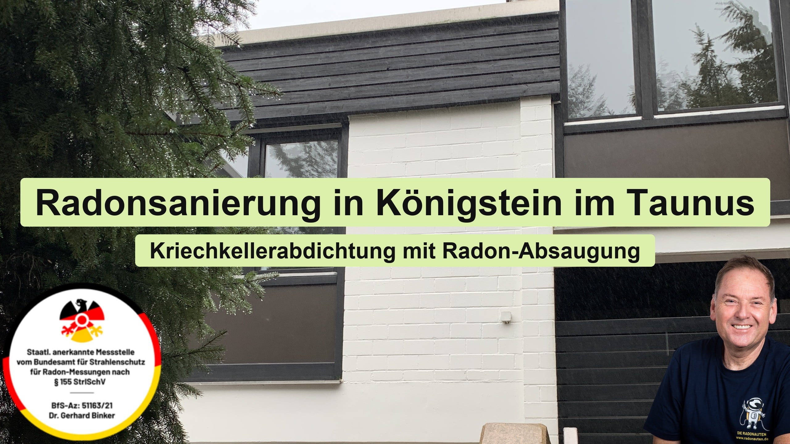 Radonsanierung in Königstein im Taunus: Kriechkellerabdichtung mit Radon-Absaugung