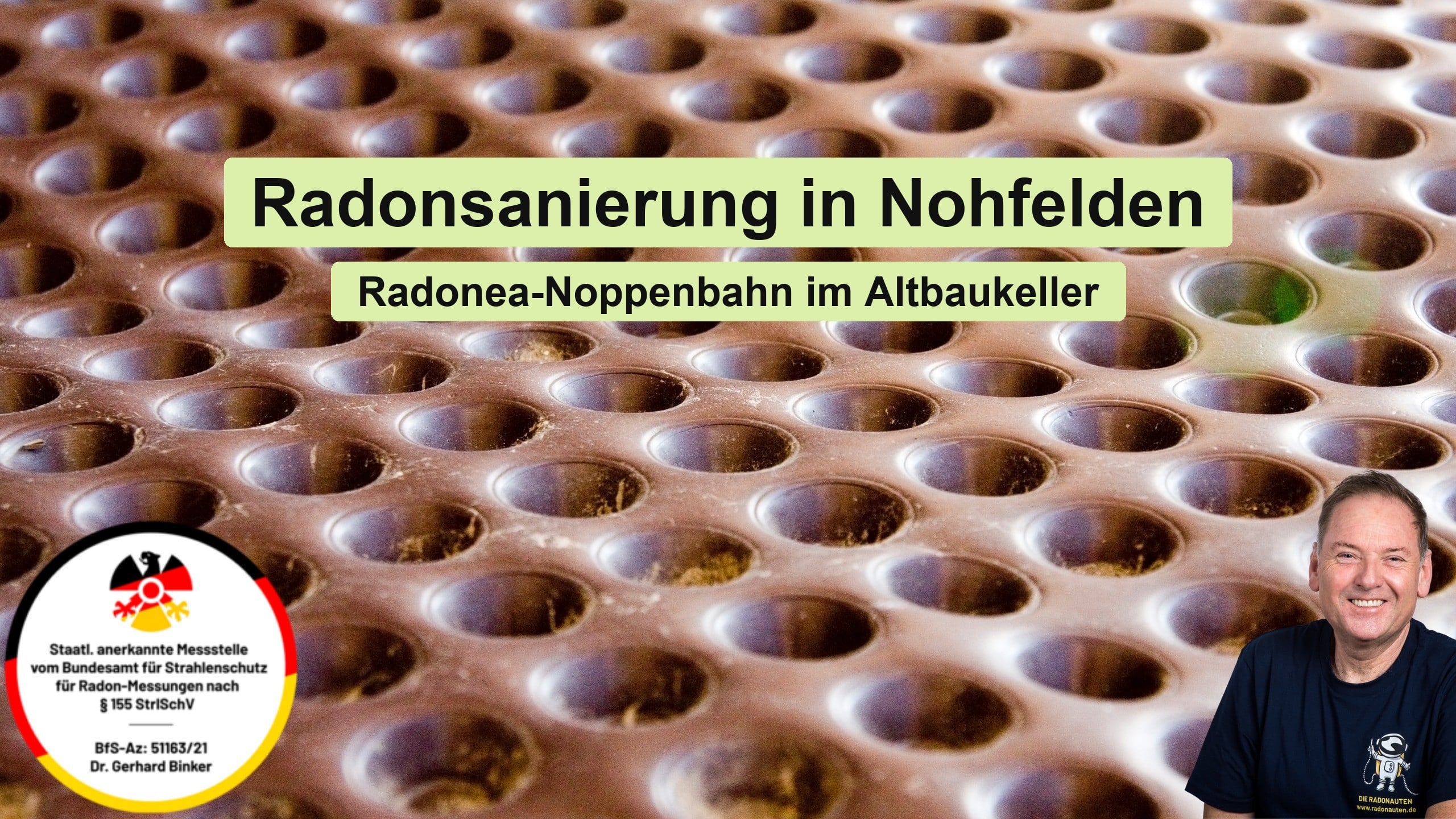 Radonsanierung in Nohfelden: Radonea-Noppenbahn im Altbaukeller