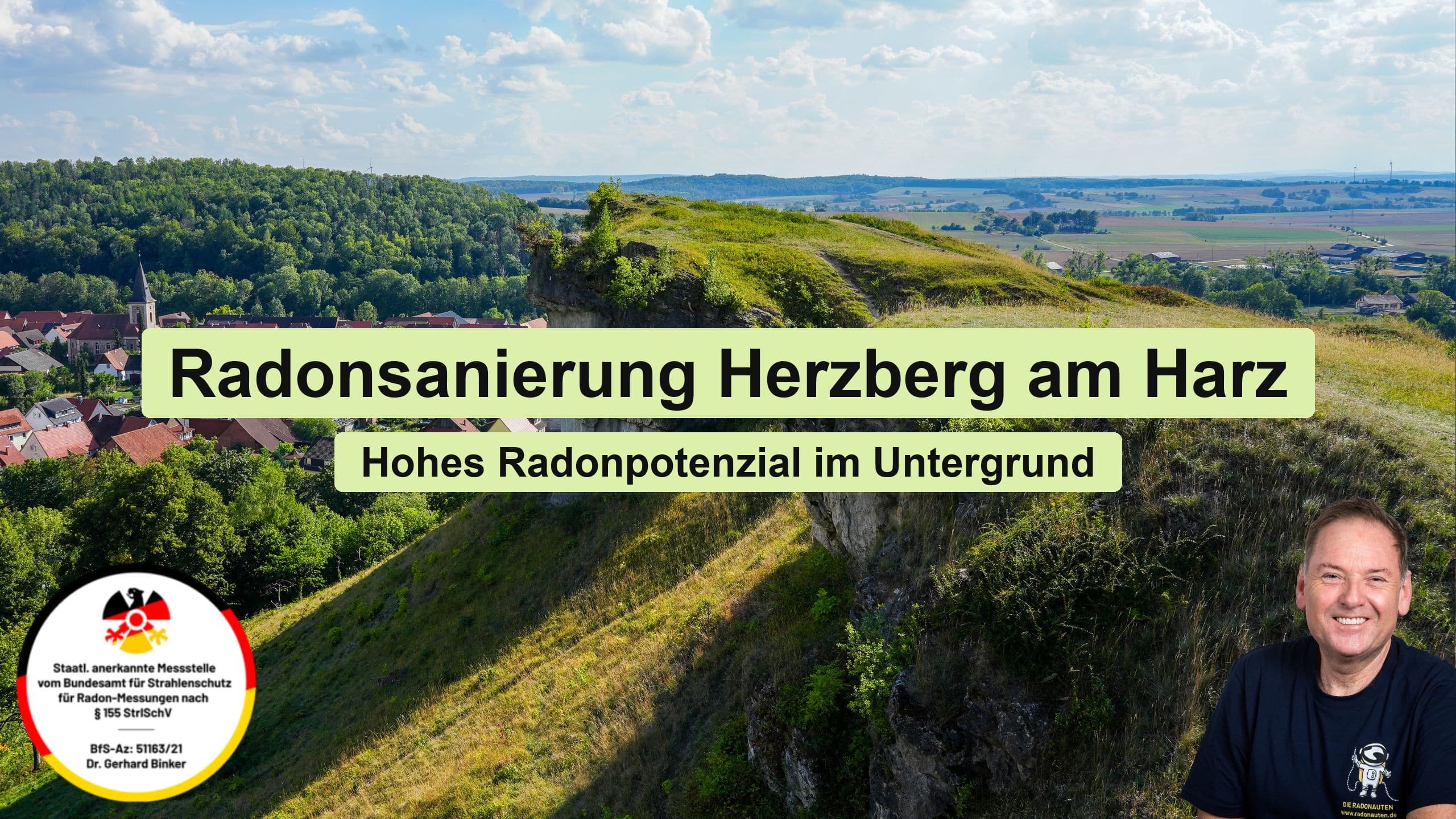 Radonsanierung Herzberg am Harz: Hohes Radonpotenzial im Untergrund